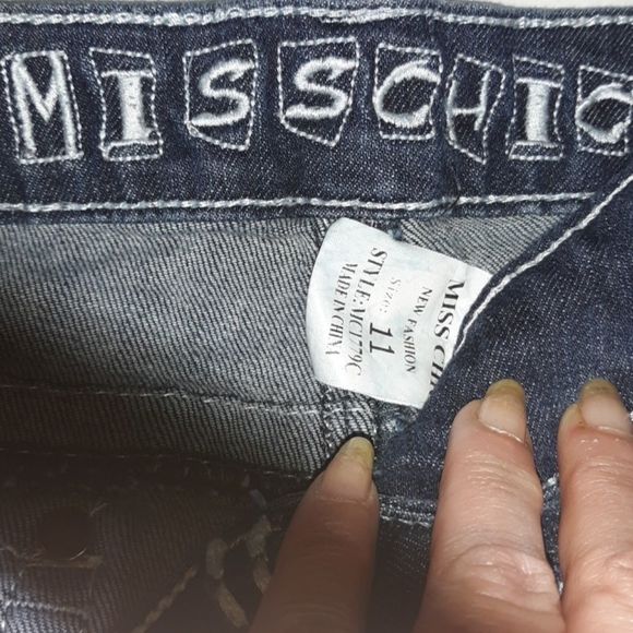 Miss Chic Jean Shorts/Capris 11 Thick Stitching‎ - Picture 6 of 7